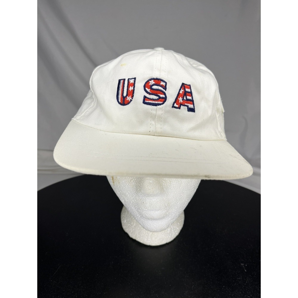 USA Lillehammer Atlanta Centennial Games 1994 1996 Hat White Stretchable